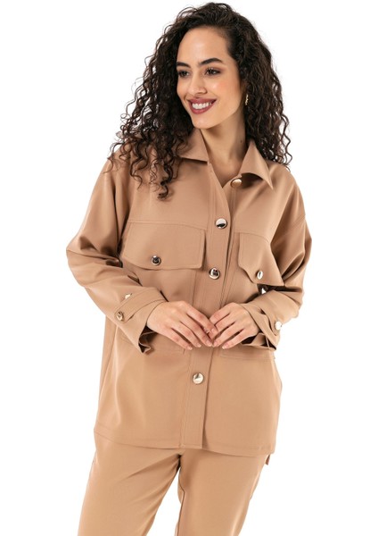 Kadın Gömlek Pantolon Bej Double Takım fiyatları