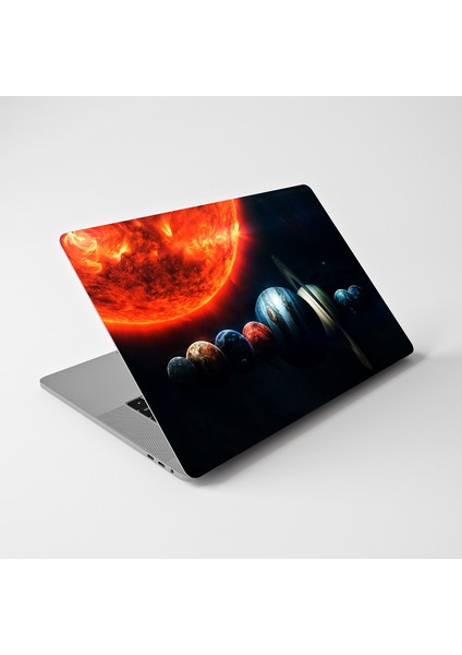 Güneş Sistemi ve Gezegenler Temalı Laptop Pc Macbook Üzerine Kaplama