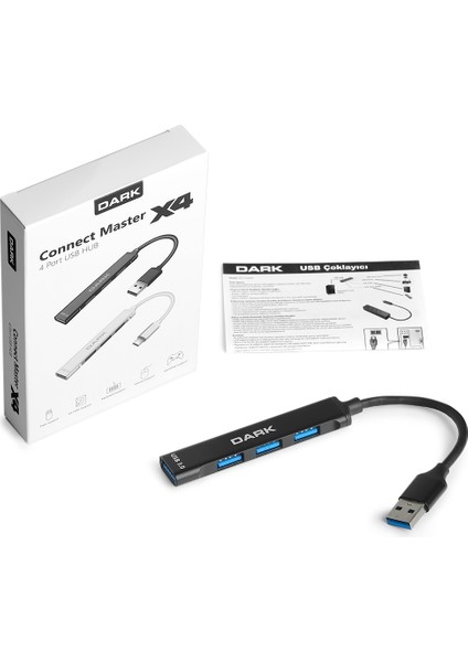 Connect Master X4 USB 3.0 Hub (1x3.0+3xUSB 2.0)(DK-AC-USB310)