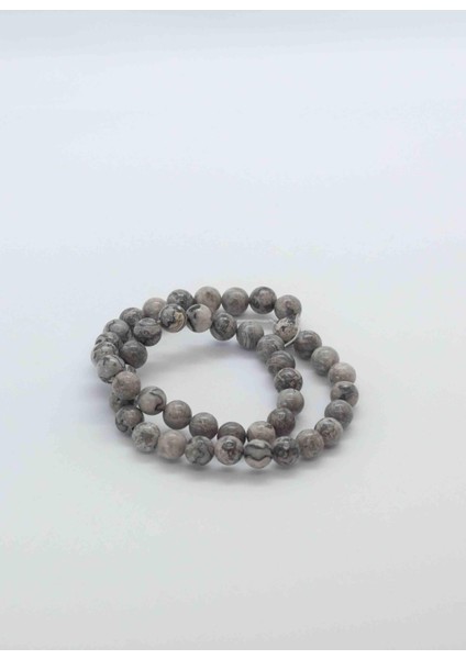 Gri Jasper Taşı Doğaltaş Dizi 8 mm