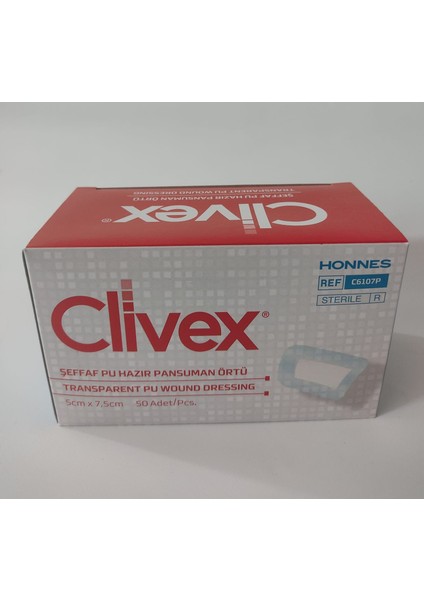 Hazır Pansuman Örtüsü 5cm x 7,5cm - Clivex (50 Adet)