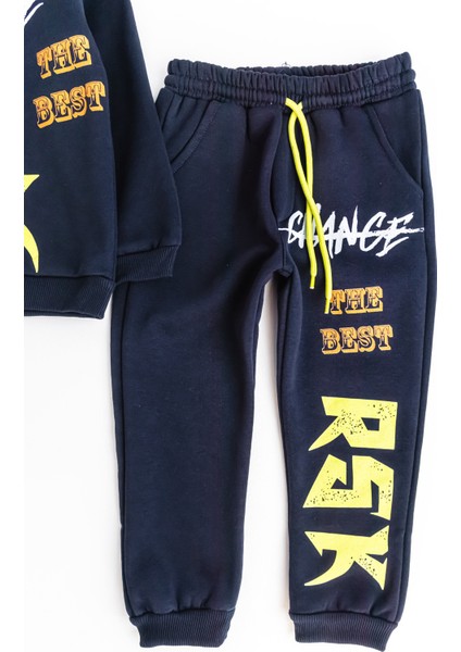 Kapüşonlu Yazı Baskılı Erkek Çocuk Eşofman Takımı indirimleri