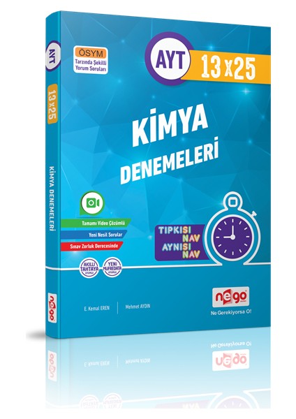 Nego AYT Kimya 13X25 Branş Deneme