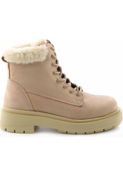 Bej Süet Kadın Bot ve Bootie K029901015