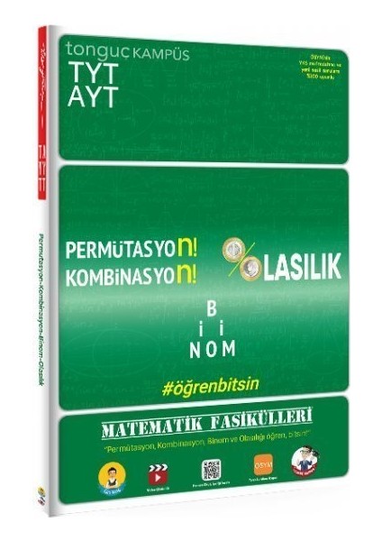 Tonguç TYT AYT Matematik Fasikülleri Permütasyon, Kombinasyon, Binom, Olasılık