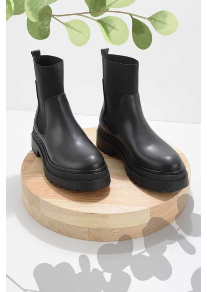 Siyah Kadın Bot ve Bootie K025382800