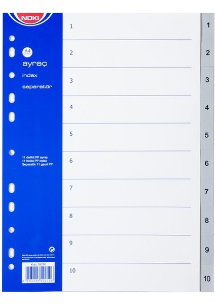 Seperatör 1-10 Rakamlı 5 Paket