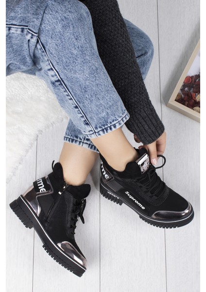 Fashion Suprome Fermuarlı Dolgu Topuk Kadın Bot