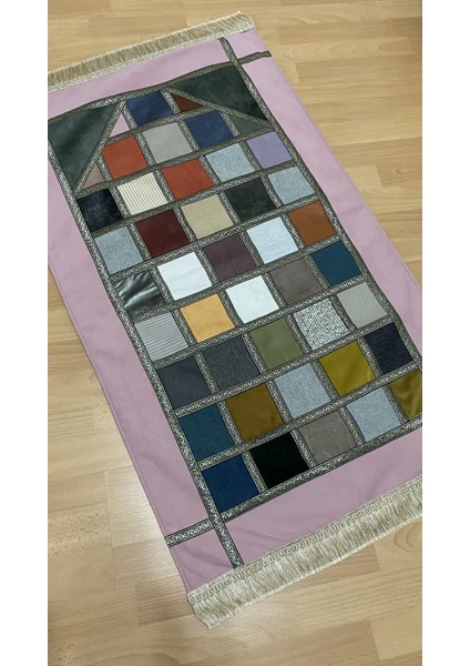 Ayhanhome Kırkyama Patchwork Kadife Astarlı Çeyizlik Hediyelik Seccade