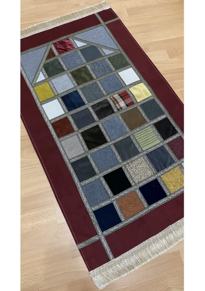 Ayhanhome Kırkyama Patchwork Kadife Astarlı Çeyizlik Hediyelik Seccade