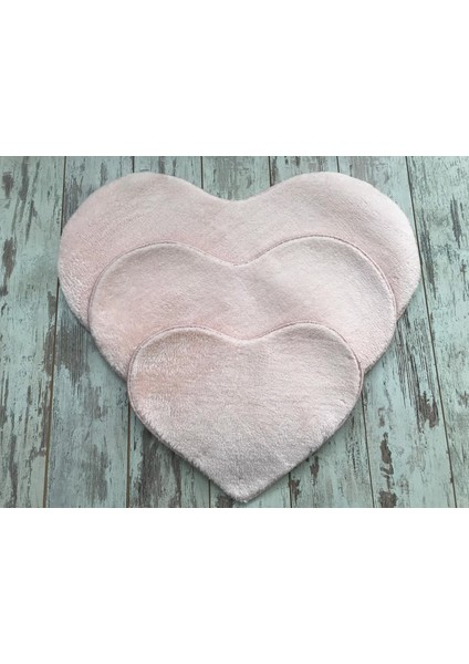 Kalp Pudra 3'Lü Banyo Halısı Paspası Seti Kaymaz Pufidik Klozet Takımı Vvvvvvvvvvvvvvvvvvvvvvvvv fiyatları