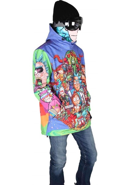 Rick & Morty Mavi Snowboard ve Kayak Montu