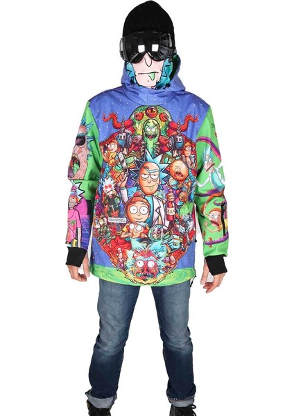 Rick & Morty Mavi Snowboard ve Kayak Montu