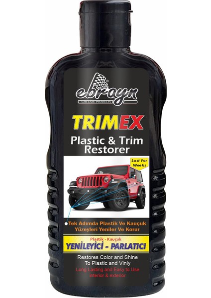 Trimex Plastik Kauçuk Yenileyici Parlatıcı Koruyucu 200 ml