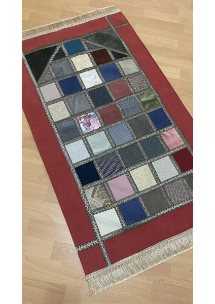 Ayhanhome Kırkyama Patchwork Kadife Astarlı Çeyizlik Hediyelik Seccade