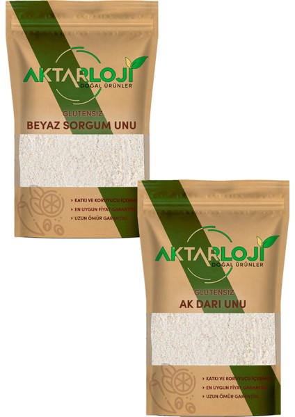 5 kg Glutensiz Sorgum Tohumu Unu + 5 kg Ak Darı Unu