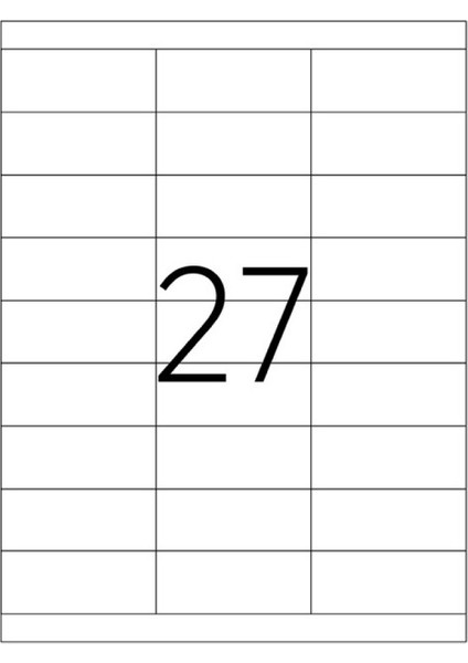 TW-2327 70 x 30 mm Beyaz Lazer Yazıcı Etiketi fiyatları