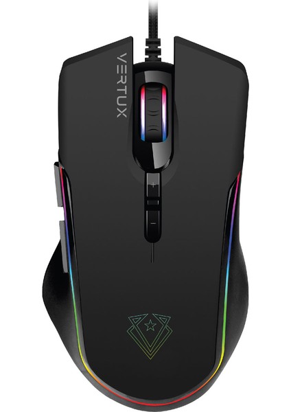 Assaulter Siyah - Oyuncu Mouse Gamecharged™ Hafif Oyun Özel LED Işıklı 10.000 Dpı