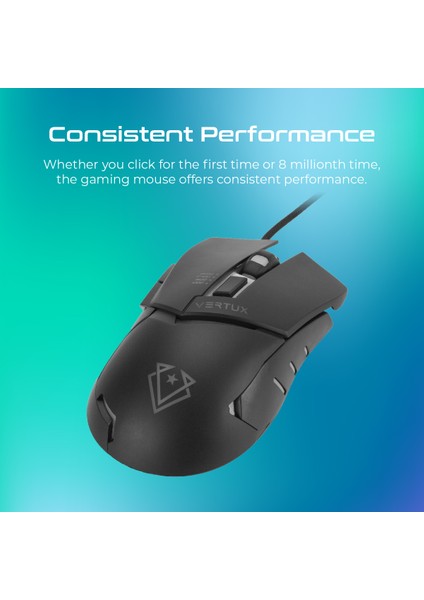 Dominator Siyah - Oyuncu Mouse Hızlı Tepkili Ergonomik LED 3200 Dpı Kablolu