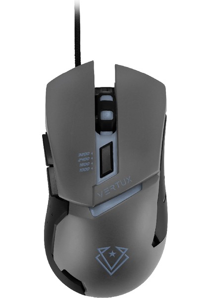 Dominator Gri - Oyuncu Mouse Hızlı Tepkili Ergonomik LED 3200 Dpı Kablolu