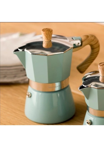 Coffee Hutt Coffeehutt Hes-6 Turkuaz Moka Pot 6 Cup