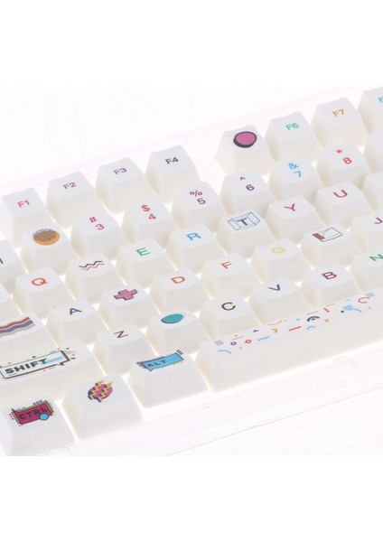 108 Tuşlar Pbt Keycaps Oem Profil Herhangi Boyutu Için Uygun Mekanik Klavye Memphis R2 (Yurt Dışından)