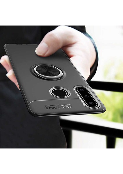 Huawei Y6P Yüzüklü Manyetik Ravel Kılıf Kırmızı modelleri