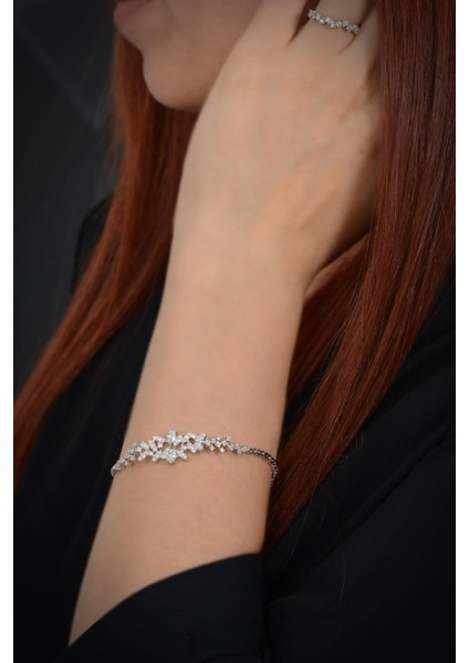 Balın Bayan Zirkon Taşlı Gümüş Su Yolu Set - Kolye, Bileklik, Küpe, Yüzük fırsatları