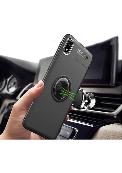 Xiaomi Redmi 7A Yüzüklü Manyetik Ravel Kılıf Nano Ekran Koruyucu Full Setmavi fiyatları