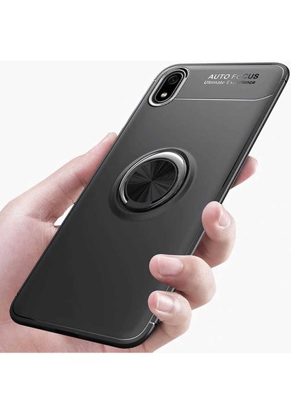 Xiaomi Redmi 7A Yüzüklü Manyetik Ravel Kılıf Nano Ekran Koruyucu Full Setmavi fırsatları