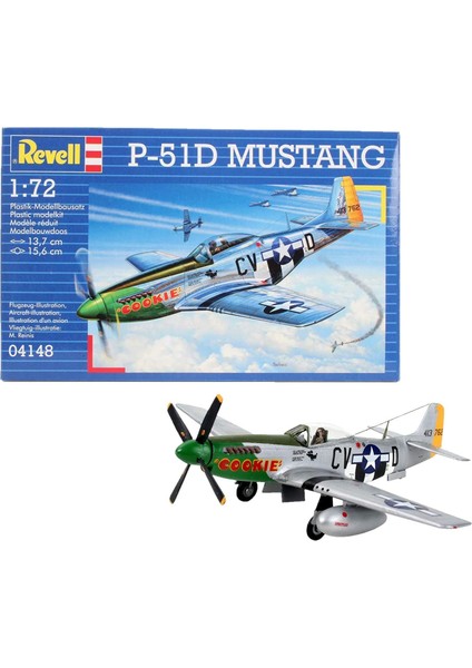 P-51D MUSTANG-1:72 ÖLÇEK-4148 Boyalı