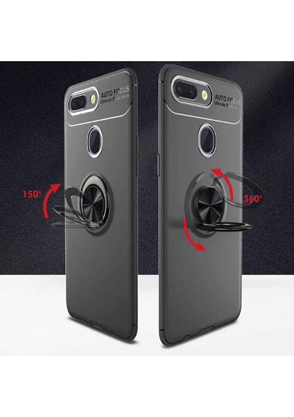 Xiaomi Mi 8 Lite Yüzüklü Manyetik Ravel Kılıf Kırmızı modelleri