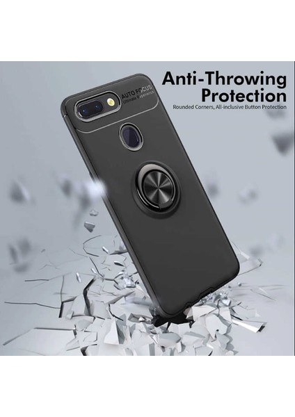 Xiaomi Mi 8 Lite Yüzüklü Manyetik Ravel Kılıf Kırmızı fırsatları