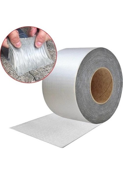 2 Metre x 10 cm Çamur Bant Su Sızdırmaz Tamir Çatlak Boru Bandı Isıya Dayanıklı