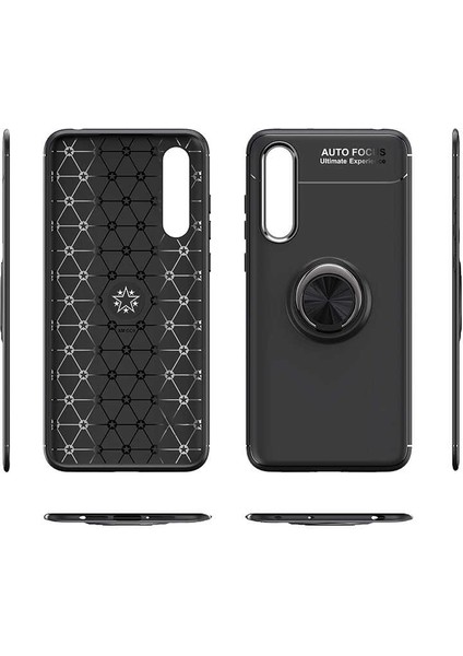 Huawei P Smart Z Yüzüklü Manyetik Ravel Kılıf Nano Ekran Koruyucu Full Setkırmızı indirimleri