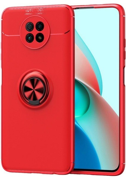 Xiaomi Redmi Note 5g Yüzüklü Manyetik Ravel Kılıf Nano Ekran Koruyucu Full Setkırmızı