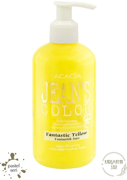 Jean's Color Fantastik Sarı 250 Ml. Fantastic Yellow