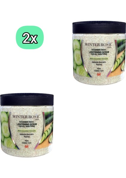 2 Adet Winter Rose Salatalık Özlü Kumlu Maske Peeling