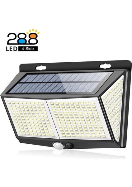 2 Adet 288LED Güneş Enerjili Duvar Işık Pır Hareket (Yurt Dışından)