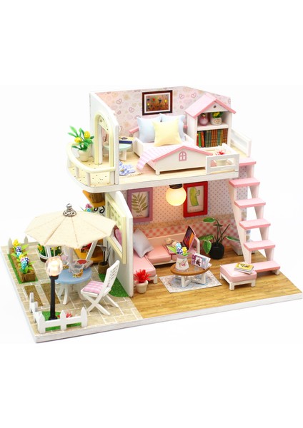 Dollhouse Minyatür Dıy Ahşap Dollhouse Kit, Mobilya (Yurt Dışından)