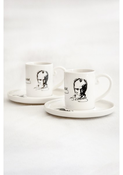 K.atatürk Iki Kişilik Kahve Fincan Takımı modelleri