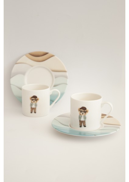 Teddy Bear Soft Iki Kişilik Kahve Fincan Takımı