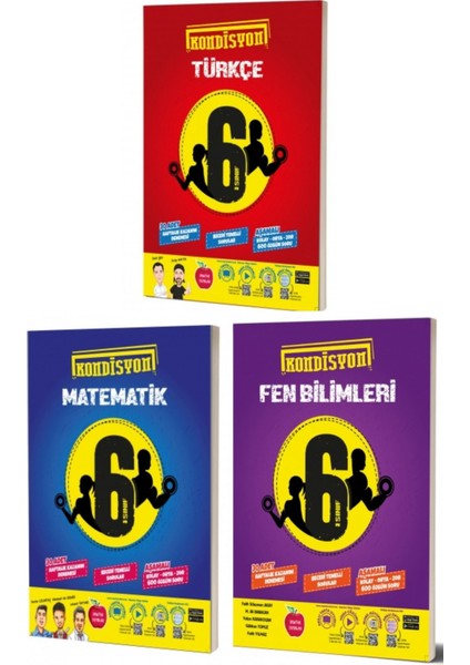 6. Sınıf Kondisyon Türkçe Matematik Fen Bilimleri Deneme Seti