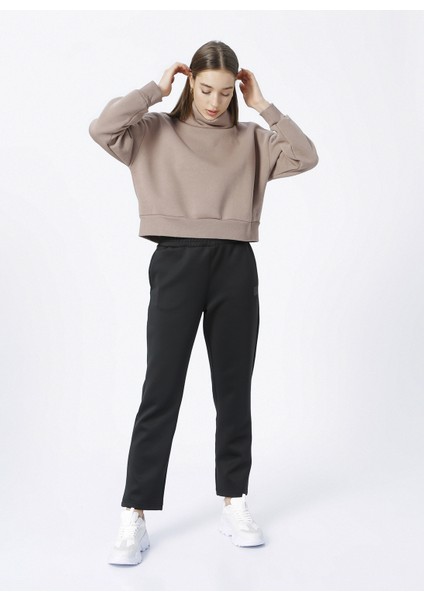 Dik Yaka Düz Vizon Kadın Sweatshırt VEJA indirimleri