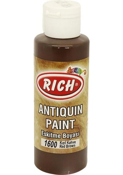 1600 Antiquing Paint Eskitme Ahşap Boyası Kızıl Kahve 240 ml