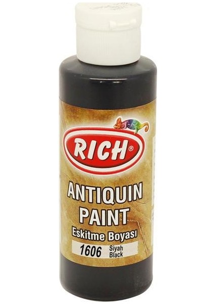 1606 Antiquing Paint Eskitme Ahşap Boyası Siyah 240 ml