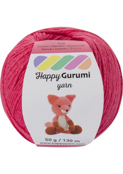 Happy Gurumi K771 Gülpembe Amigurumi Örgü Ipi 50GR 130M 5'li Paket