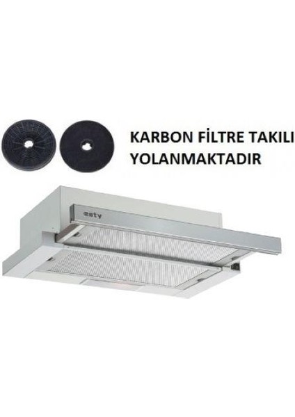 Çift Motor Inox Aspiratör+Karbon Filtre Bacasız Kullanım