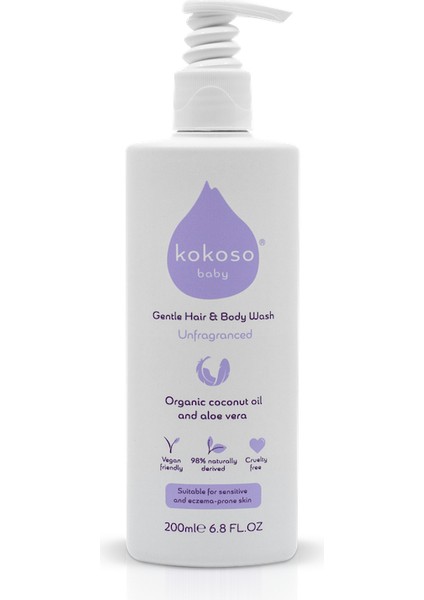 Saç ve Vücut Şampuanı - Kokusuz 200 ml