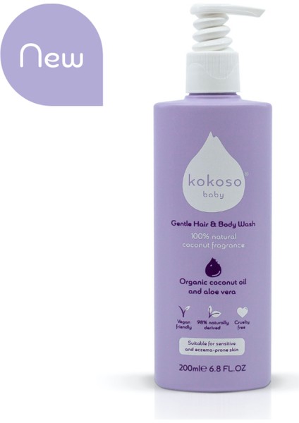 Saç ve Vücut Şampuanı - Hindistan Cevizi Kokulu 200 ml